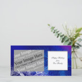 カスタムホリデーブルーアンドホワイトウィンターパイン シーズンカード (スタンド正面)