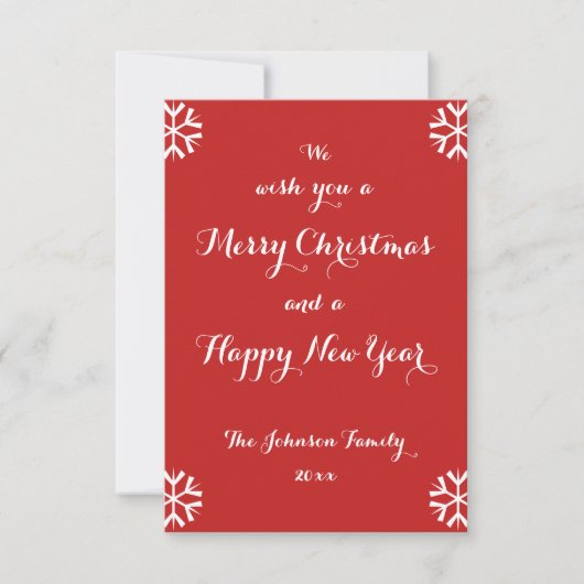 カスタムホリデーメリークリスマスハッピーニューイヤーカード 招待状 (正面)