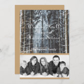 カスタムホリデー写真の冬のシーン シーズンカード (正面/裏面)