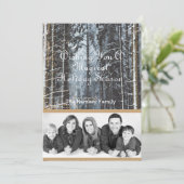 カスタムホリデー写真の冬のシーン シーズンカード (スタンド正面)