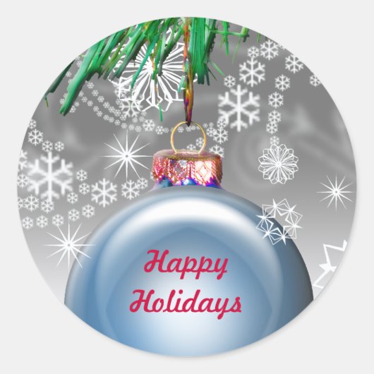 カスタムホリデー封筒用シール ラウンドシール (正面)