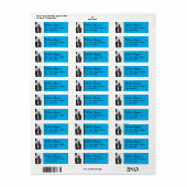 カスタムホルスタインカーフアイズ差出人住所ブルー ラベル (フルシート)