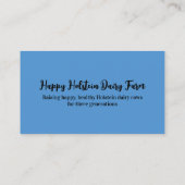 カスタムホルスタイン牛ビジネス 名刺 (裏面)