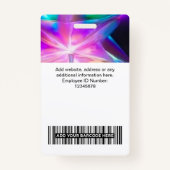 カスタムホログラフィクールック従業員名タグ バッジ (裏面)