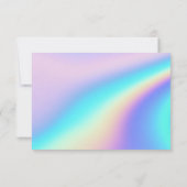 カスタムホログラフィシンプルックサンキューカード 招待状 (裏面)