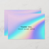カスタムホログラフィシンプルックサンキューカード 招待状 (正面/裏面)