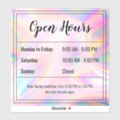 カスタムホログラフィックオプアルストーン開館時間シール シール (シート)