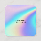 カスタムホログラフィック名、職業、qrコード スクエア名刺 (正面)
