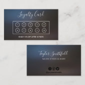 カスタムホログラフィフェイクックブラックロイヤリティカード 名刺 (正面/裏面)