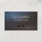 カスタムホログラフィフェイクックブラックロイヤリティカード 名刺 (裏面)