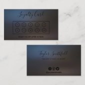 カスタムホログラフィフェイクックブラックロイヤリティカード 名刺 (正面/裏面)