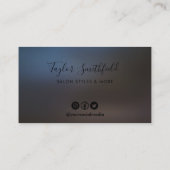 カスタムホログラフィフェイクックブラックロイヤリティカード 名刺 (裏面)