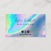 カスタムホログラフィフェイクックロイヤリティカード 名刺 (裏面)