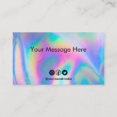 カスタムホログラフィフェイクックロイヤリティカード 名刺 (裏面)