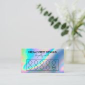 カスタムホロフェイクグリーンロイヤリティカード 名刺 (スタンド正面)