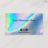 カスタムホロフェイクグリーンロイヤリティカード 名刺 (裏面)