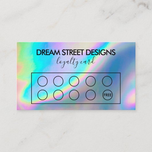 カスタムホロフェイクグリーンロイヤリティカード 名刺 (正面)