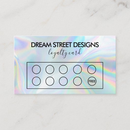 カスタムホロフェイクロイヤリティカード 名刺 (正面)