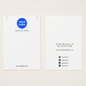 カスタムホワイトアドロゴペンダントネックレスディスプレイ (正面&裏面)