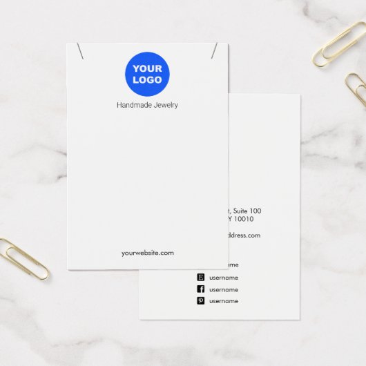 カスタムホワイトアドロゴペンダントネックレスディスプレイ (オフィス)