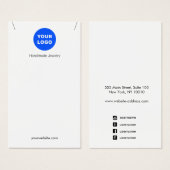 カスタムホワイトアドロゴペンダントネックレスディスプレイ (正面&裏面)