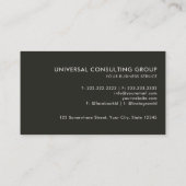 カスタムホワイトイエローブラックファンシープロフェッショナル 名刺 (裏面)