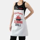 カスタムホワイトシェフのパーソナライズされた名前グルメミーム エプロン (インサイチュ)