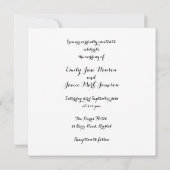 カスタムホワイトドーブズラブハート結婚式招待状 招待状 (裏面)