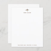 カスタムホワイトハミングバード文房具紙 (正面/裏面)