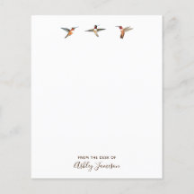 カスタムホワイトハミングバード文房具紙