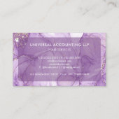 カスタムホワイトバイオレットパープルアゲートプロフェッショナル 名刺 (裏面)