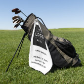 カスタムホワイトビジネスロゴ会社ブランド ゴルフタオル (グリーン)