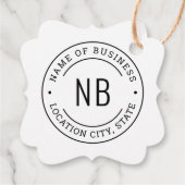 カスタムホワイトビジネス会社名 フェイバータグ (裏面)