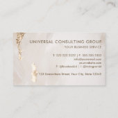 カスタムホワイトピンクとパープル金ゴールドプロフェッショナル 名刺 (裏面)