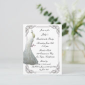 カスタムホワイトピーコックバチェロレッテ招待状 招待状 (スタンド正面)