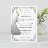 カスタムホワイトピーコック結婚式招待状 招待状 (スタンド正面)