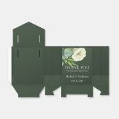 カスタムホワイトフローラとエメラルドグリーン フェイバーボックス (折り畳みなし)