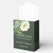 カスタムホワイトフローラとエメラルドグリーン フェイバーボックス (オープン)