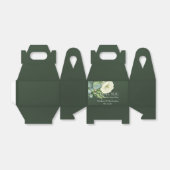 カスタムホワイトフローラとエメラルドグリーン フェイバーボックス (折り畳みなし)