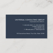 カスタムホワイトブルーピンク花柄プロフェッショナル 名刺 (裏面)