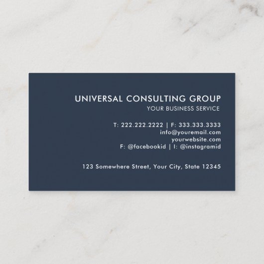 カスタムホワイトブルーピンク花柄プロフェッショナル 名刺 (裏面)