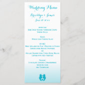 カスタムホワイトブルー結婚のシーホースの名刺 メニュー (正面)