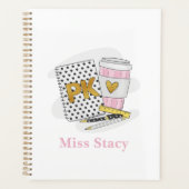 カスタムホワイトプレK先生学校 プランナー手帳 (正面)