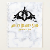 カスタムホワイトマーブル美しいショップアポイントメントブック | プランナー手帳 (正面)