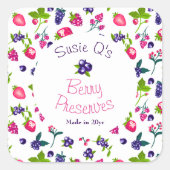 カスタムホワイト・ベリー保存型DIY缶詰 スクエアシール (正面)