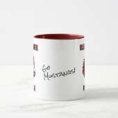 カスタムホースムスタンスタリオンマスコット |赤とグレー マグカップ (中央)