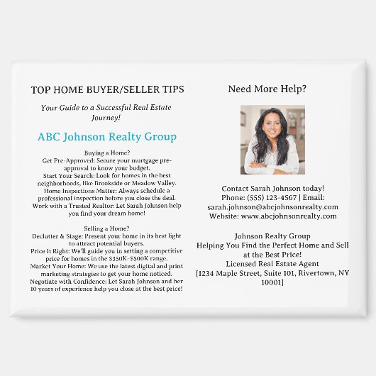 カスタムホームの買い手または売り手ガイ実在ドエテート マグネット (正面)