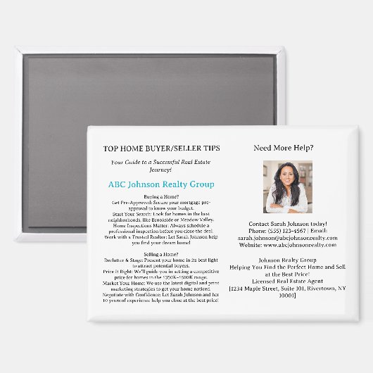 カスタムホームの買い手または売り手ガイ実在ドエテート マグネット (正面/裏面)