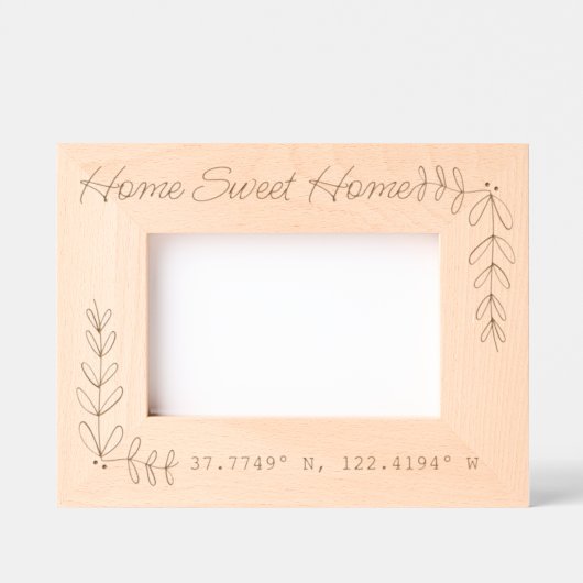 カスタムホームスイートホームコーディネート新しいホームギフト レーザー彫刻フレーム (正面)