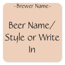 カスタムホームビールボトルラベル（四角）